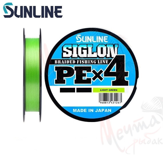 ШНУР ПЛЕТЕНЫЙ SUNLINE SIGLON PEx4 150 m LIGHT GREEN #0.8